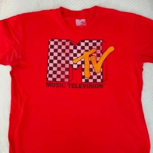 Mens Red MTV t-shirt size XL